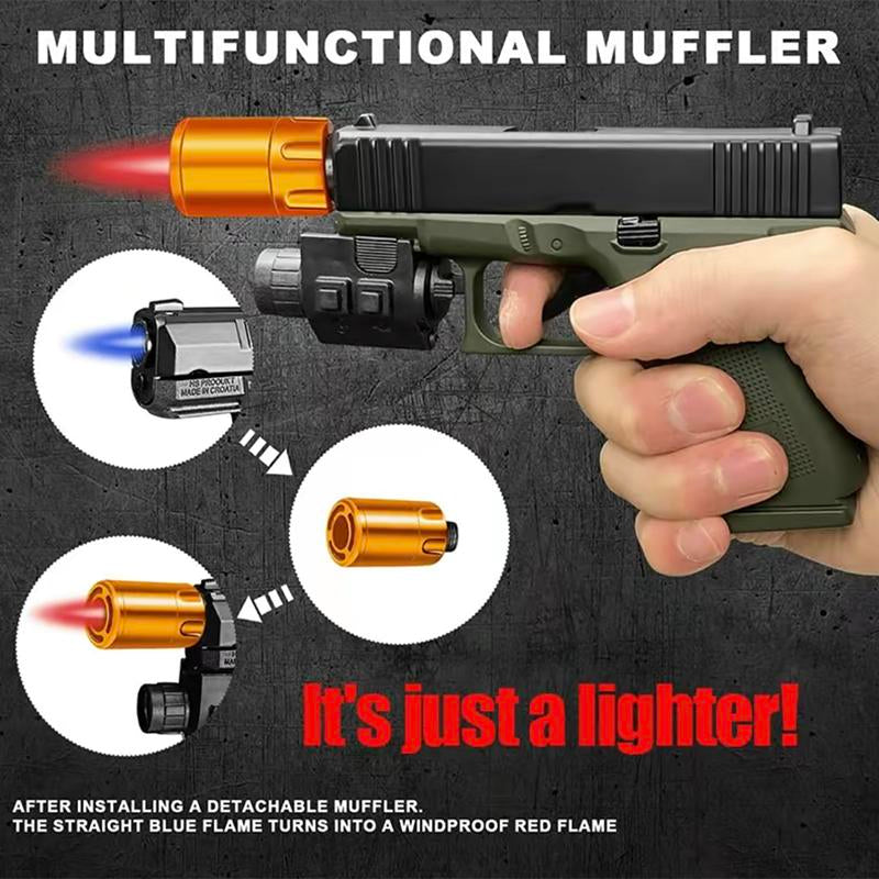 (No Fuel Included) Windproof Butane Lighter Refillable Torch Ligher for Cooking, Camping, BBQ & Daily Use