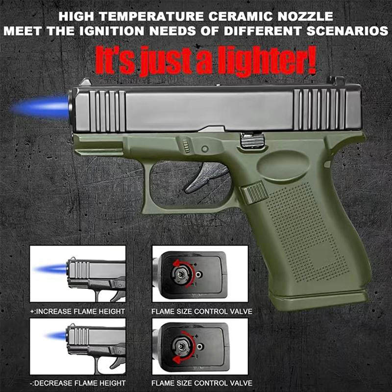 (No Fuel Included) Windproof Butane Lighter Refillable Torch Ligher for Cooking, Camping, BBQ & Daily Use