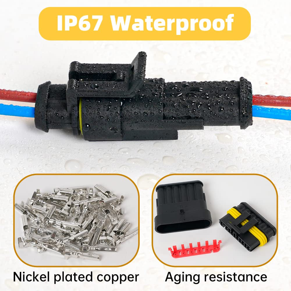 798Pcs 50 Kits Waterproof Automotive Electrical Connector Terminals 1/2/3/4/5/6