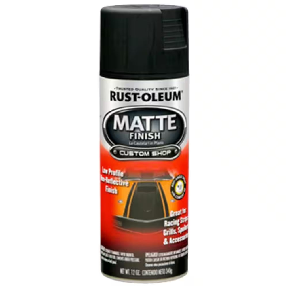 12 Oz. Black Matte Finish Car Spray Paint