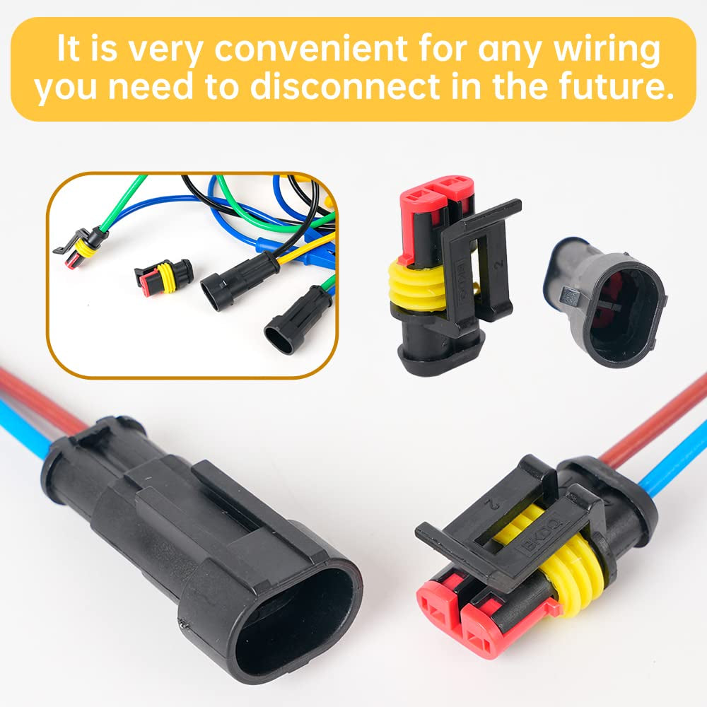 798Pcs 50 Kits Waterproof Automotive Electrical Connector Terminals 1/2/3/4/5/6