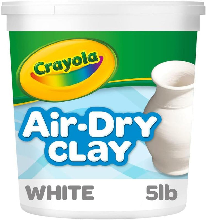 Air Dry Clay (5Lbs), Natural White Modeling Clay for Kids, Sculpting Material, Bulk Craft Supplies for School Classrooms