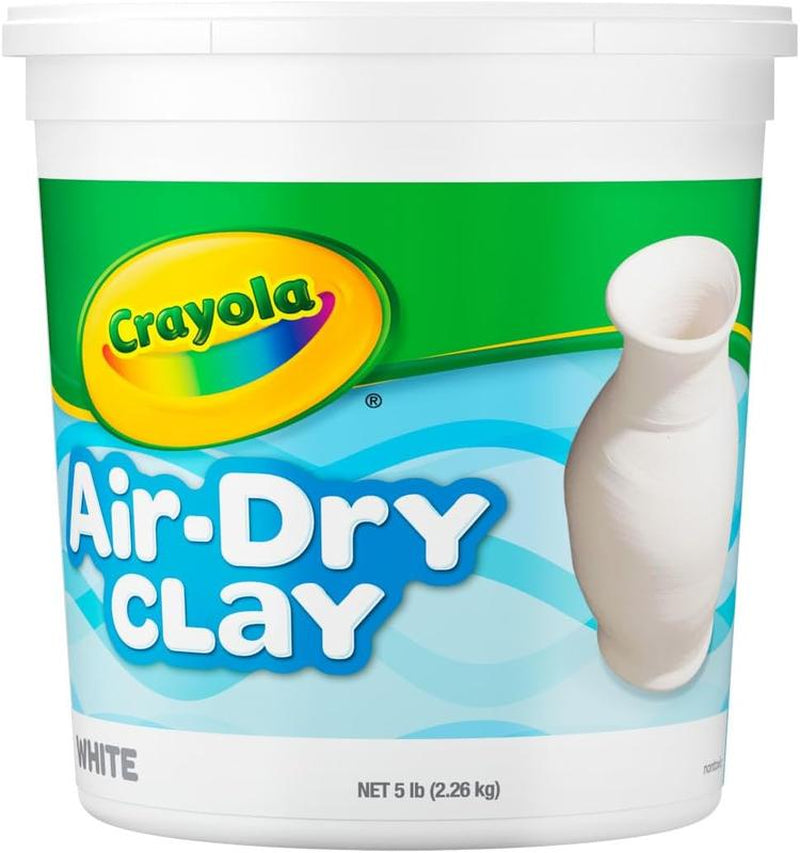 Air Dry Clay (5Lbs), Natural White Modeling Clay for Kids, Sculpting Material, Bulk Craft Supplies for School Classrooms